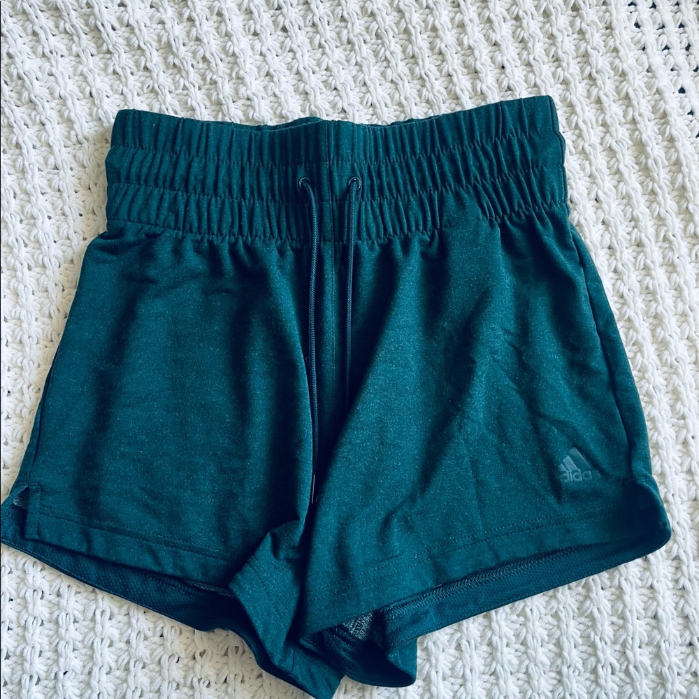 Adidas High Waisted Shorts - Forest Green